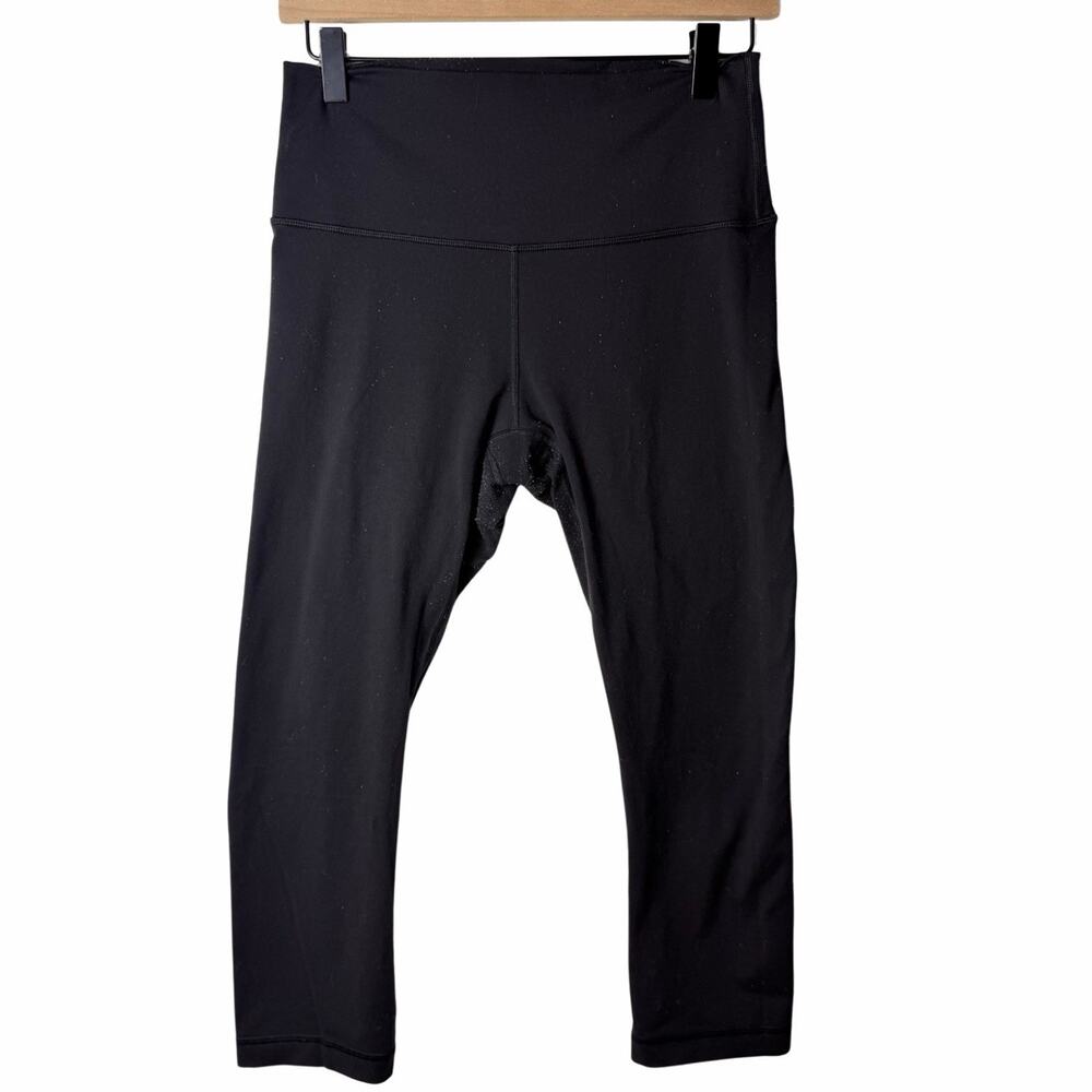 Lululemon Wunder Under 21" Luon Crop Leggings Black High Rise size 8